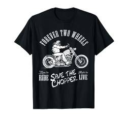 Save the Chopper Biker Motorrad Motorradfahrer T-Shirt von Von Biker für Biker Bikershirts