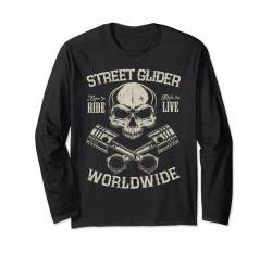 Street Glider Worldwide Cooles Bikershirt must have Shirt Langarmshirt von Von Biker für Biker Bikershirts