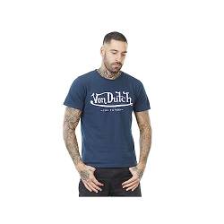 T Shirt Herren 100% Baumwolle, Tshirt Herren, Empfindliche Haut, Ultraweich, Marine/Weiß, M von Von Dutch