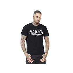 Tshirt Herren 100% Baumwolle, T Shirt Herren, Luftiges Netzgewebe, Ultraweich, Schwarz-Weiss, XL von Von Dutch