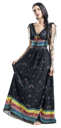 Voodoo Vixen Megan Fiesta Maxi Dress Frauen Langes Kleid schwarz M von Voodoo Vixen