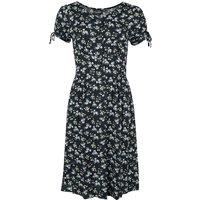 Voodoo Vixen - Rockabilly Kleid knielang - Ditsy Floral Tie Sleeve Dress - XS bis 4XL - für Damen - Größe 3XL - multicolor von Voodoo Vixen