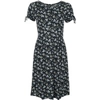 Voodoo Vixen - Rockabilly Kleid knielang - Ditsy Floral Tie Sleeve Dress - XS bis 4XL - für Damen - Größe XS - multicolor von Voodoo Vixen