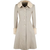 Voodoo Vixen - Rockabilly Mantel - Louisa May Sand Long Dress Coat - S bis 4XL - für Damen - Größe M - beige von Voodoo Vixen