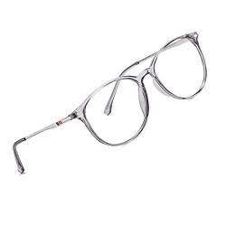 Voolga Blaulichtfilter Brille Anti Müdigkeit Ohne Sehstärke Brille Retro Für Computer/Smartphones/Tablets Brille mit Blaulichtfilter Brillenfassung mit Brillenetuis C25-P30 von Voolga