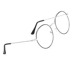 Voolga Brille Blaulichtfilter Ohne Sehstärke Für Computer/Smartphones/Tablets Nerdbrille Fashion Klare Linse Blaulichtfilter Brille Brillenfassung mit Brillenetuis Schwarz Silber von Voolga