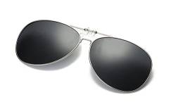 Voolga Polarisierte Sonnenbrille Zum Aufstecken, Blendschutz UV400 Sonnenbrille Clip für Männer Frauen,Sonnenbrillenaufsatz für brille,für Myopie Brille im Freien,Fahren,Angeln,nachtfahrbrille von Voolga