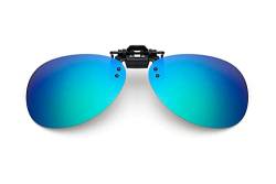 Voolga Polarisierte Unisex-Clip auf Sonnenbrillenaufsatz für Brille Brillen-gute Clip-Stil Sonnenbrille für Myopie Brille im Freien/Fahren/Angeln Damen Herren von Voolga
