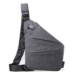 2023 New Personal Flex Bag,Anti-Thief Slim Sling Bag,Crossbody Sling Bags, Waterproof Canvas Bags for Outdoor (Gray,Left) von Vopetroy