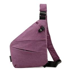2023 New Personal Flex Bag,Anti-Thief Slim Sling Bag,Crossbody Sling Bags, Waterproof Canvas Bags for Outdoor (Purple,Right) von Vopetroy