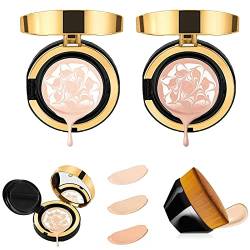 MZV Air Cushion BB Cream Waterproof Foundation,2023 New Water Bead Tricolor Latte Concealer Cushion (Bright White + Natural) von Vopetroy
