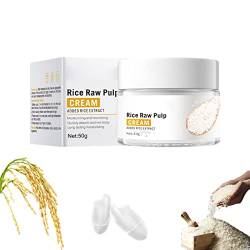 Rice Raw Pulp Face Cream,White Rice Whitening Face Cream,Crema De Arroz Para Blanquear La Piel,Anti Aging Face Moisturizer Face Cream (1PCS) von Vopetroy