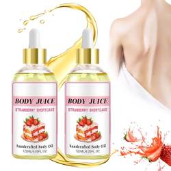 Wild Plus Body Juice Oil Peach Perfect,Body Juice Oil Strawberry Shortcake,Strawberry Shortcake Body Oil (2Pcs-A) von Vopetroy