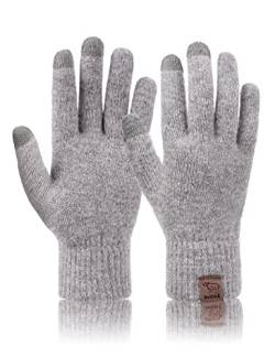 Voqeen Handschuhe Damen Herren Winter Fleece Warme Stretch Strickhandschuhe Touchscreen Winterhandschuhe Outdoor Sport Camping Wandern Arbeit von Voqeen