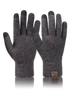 Voqeen Handschuhe Damen Herren Winter Fleece Warme Stretch Strickhandschuhe Touchscreen Winterhandschuhe Outdoor Sport Camping Wandern Arbeit von Voqeen