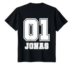 Kinder Jonas Name Jungen Nummer zurück T-Shirt von Vorname Fußball