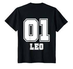 Kinder Leo Name Jungs Nummer Rücken T-Shirt von Vorname Fußball