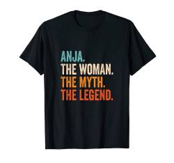Anja The Woman The Myth The Legend Vorname Anja T-Shirt von Vorname Motive und Designs für Frauen