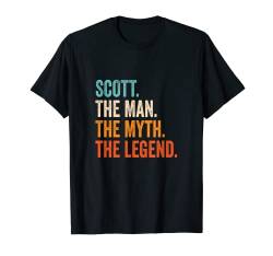 Herren Scott The Man The Myth The Legend Name Scott T-Shirt von Vorname Motive und Designs für Männer