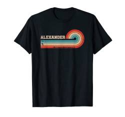 Alexander Name Vintage & Strand I Personalisiertes Alexander T-Shirt von Vorname Retro I Jungs & Männer I Mädchen & Frauen