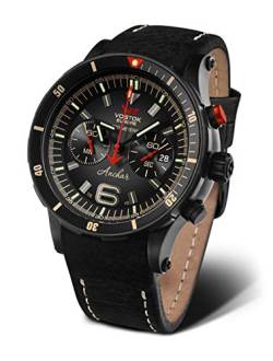 Vostok Europe Anchar Chronograph Herrenuhr Schwarz mit Wechselband 6S21-510C582 von Vostok Europe