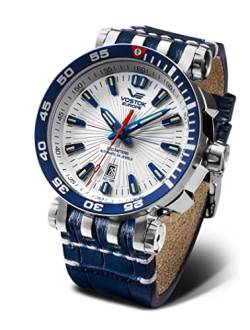 Vostok Europe Herren-Armbanduhr Automatik Energia Rocket Stahl/Blau NH35A-575A650 von Vostok Europe