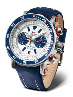 Vostok Europe Herrenuhr Chronograph Lunokhod 2 mit blauem Band 6S21-620A630-BLAU von Vostok Europe