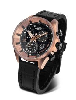 Vostok Europe Herrenuhr Chronograph Solar Eclipse Schwarz/Rosé LE 6S30-325E728 von Vostok Europe