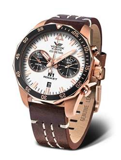 Vostok Europe Herrenuhr Rocket N1 Chronograph Braun/Roségoldfarben 6S21-225B619 von Vostok Europe