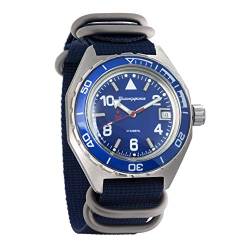 Vostok Komandirskie Automatische Selbstaufzug Herren Russische Militär Armbanduhr WR 200m # 650853, 650853: Blau, Selbstaufziehend von Vostok