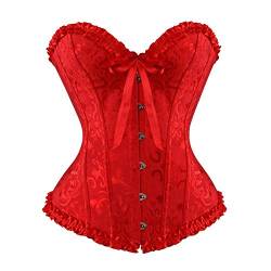 Vrapo Korsett Damen - Bustier Corset Top für Frauen - Vollbrust Corsage Schnürkorsett Taillenformer Dessous - Schwarz - Größe M von Vrapo