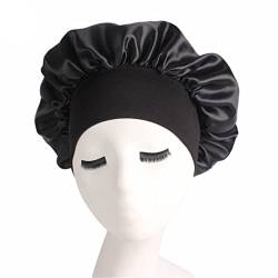 Damen-Mütze, massiv, seidig, Satin, Nachtschlafmütze, Duschhaube, breites elastisches Stirnband, Haarhut von Vsadsau