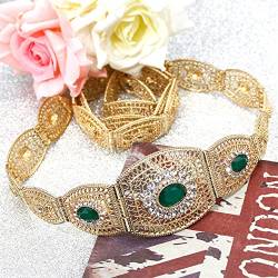 Marokko-Kaftan-Gürtel für Damen, europäische Perlenkette, Hochzeitskleid, Abaya, Kristallschmuck, Brautschmuck, Hochzeitsschmuck von Vsadsau