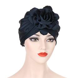 Seidige Turban Kappe Mit Blume Frauen Kopf Wrap Motorhaube Muslim Kopftuch Hut Haar Abdeckung Zubehör von Vsadsau