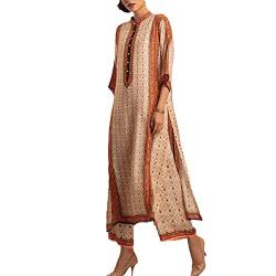 Vsadsau Damen Abaya Kleid Folk Custom Langes Kleid Marokkanisch Pakistan Indonesien Arabisch Muslim Kleid Dubai Roben, siehe abbildung, XX-Large von Vsadsau