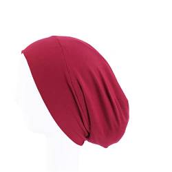 Vsadsau Damen Satin Futter Chemokappe Muslim Turban Hut Beanie Haarausfall Bonnet Islamische Hijab Indische Kappe von Vsadsau