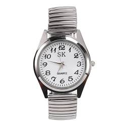 Vycowb Elegante Armbanduhr aus Edelstahl, 36 mm, silber, 36mm, Armband von Vycowb