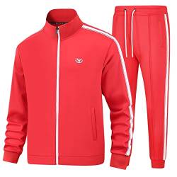 W JIANWANG Herren Jogginganzug Trainingsanzug Sportanzug Fußball Sporthose für Gym Tracksuit Atmungsaktiv Hausanzug JW-3605-M von W JIANWANG