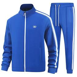 W JIANWANG Herren Jogginganzug Trainingsanzug Sportanzug Fußball Sporthose für Gym Tracksuit Atmungsaktiv Hausanzug JW-3606-M von W JIANWANG