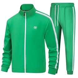 W JIANWANG Herren Jogginganzug Trainingsanzug Sportanzug Fußball Sporthose für Gym Tracksuit Atmungsaktiv Hausanzug JW-3609-M von W JIANWANG