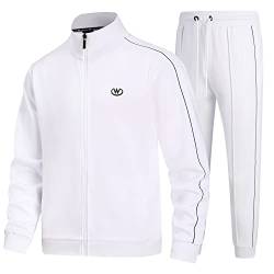 W JIANWANG Herren Jogginganzug Trainingsanzug Sportanzug Fußball Sporthose für Gym Tracksuit Atmungsaktiv Hausanzug JW-3611-XXL von W JIANWANG