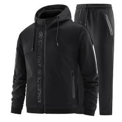 W JIANWANG Trainingsanzug Herren Fußball Traningsanzuganzug Sportanzug Freizeitanzug Sport Jogging Anzug Für Männer Trainingsanzüge Fussball Laufanzug Jogginganzug Set Dunkelblau JW-212-XL von W JIANWANG