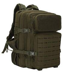 W WINTMING Sparklekle Militärischer Rucksack, 45 l, 3 Tage Assault Pack, wasserdicht, Molle-Wanderrucksack für Herren, 1-grün, 45L, Daypack Rucksäcke von W WINTMING