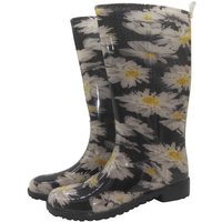 W.K. TEX GmbH Gummistiefel Damen Regenstiefel Damenstiefel Stiefel Stiefeletten Blumen geblümt bunt Motiv von W.K. TEX GmbH