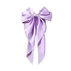 Frauen Große Schleife Band Haarnadel Sommer Chiffon Große Bowknot Fleck Bogen Haarspangen Farbe Clip Frauen Zubehör Pferdeschwanz Haar von WAITLOVER