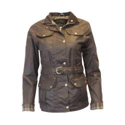 WALKER AND HAWKES - Florence - Damen Jacke gewachst - Gürtel & 4 Taschen - Braun - EU 36 (UK 8) von WALKER AND HAWKES