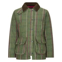 WALKER AND HAWKES - Hazelwood - Damen Country-Jacke aus Tweed - für die Jagd geeignet - Muster mit rosa Streifen - EU 36 (UK 8) von WALKER AND HAWKES