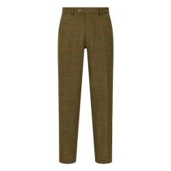 WALKER AND HAWKES - Men's Derby Tweed Leighton Suit Trousers - Dark Sage - W36 Regular (31'') von WALKER AND HAWKES