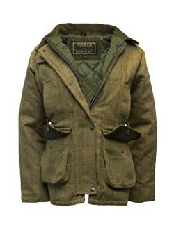 WALKER AND HAWKES Tweed Jacke Derby Damen Light sage 38 von WALKER AND HAWKES