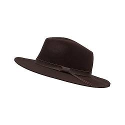 Walker & Hawkes Ranger - Unisex Fedora-Hut aus verformbarem Filz - mit Lederband - Braun - S (57cm) von WALKER AND HAWKES